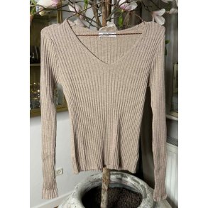 Fanny Knittet Blouse- Taupe