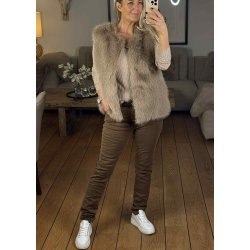 Fanny Knittet Blouse- Taupe