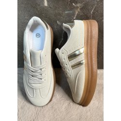 Fashion Sneakers 1758- Beige 
