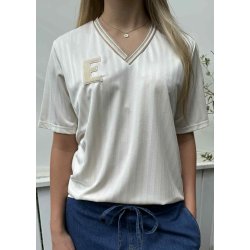 Felia ss T-shirt- creme simili
