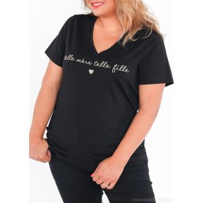 Fille Plus Size T-shirt- Black