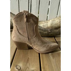 Flower Cowboy Boots 6331- Khaki