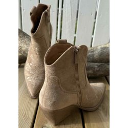 Flower Cowboy Boots 6331- Khaki