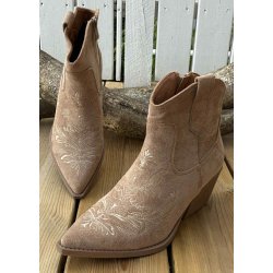 Flower Cowboy Boots 6331- Khaki
