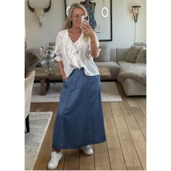 Frame Mw Denim Skirt- Light Blue De