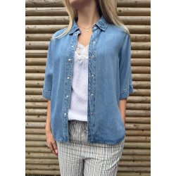 Frame Re Denim Top- light blue