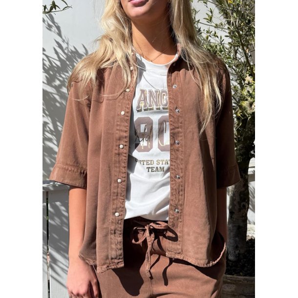 Frame Re Denim Top- Rawhide