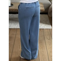 Frame Lisa Wide Mw Pants-light blue
