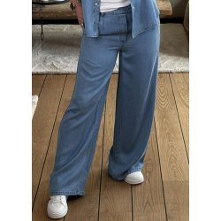 Frame Lisa Wide Mw Pants-light blue
