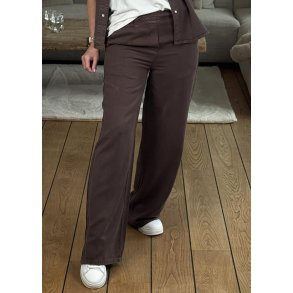 Frame Lisa Wide Mw Pants-Seal Brown