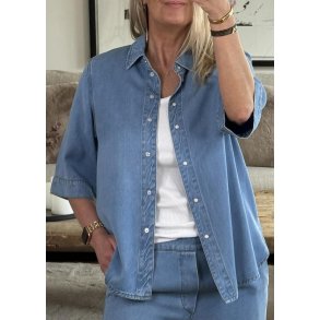 Frame Re Denim Top- light blue