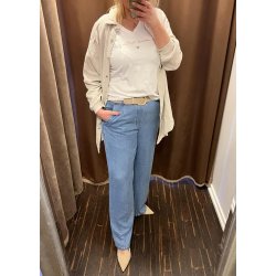 Frame Lisa Wide Mw Pants-light blue
