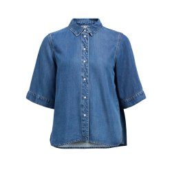 Frame Re Denim Top- Medium blue den