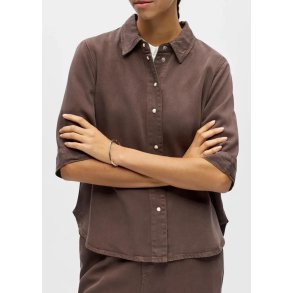 Frame Re Denim Top- Seal brown