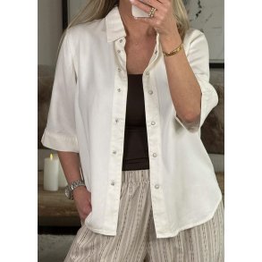 Frame Re Denim Top- Cloude Dancer