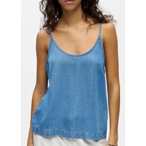 Frame Singlet Denim Top - Light Blu