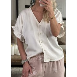 Frame V-neck Top- cloude dancer