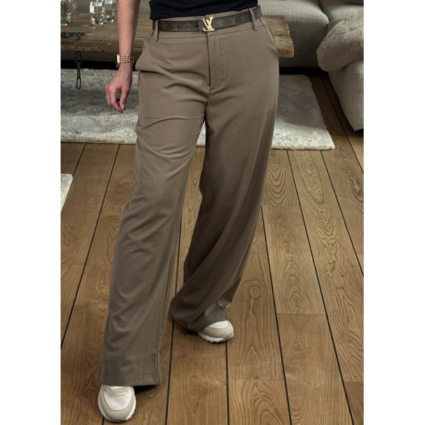 Freddy Wide Pants- Nougat Brown