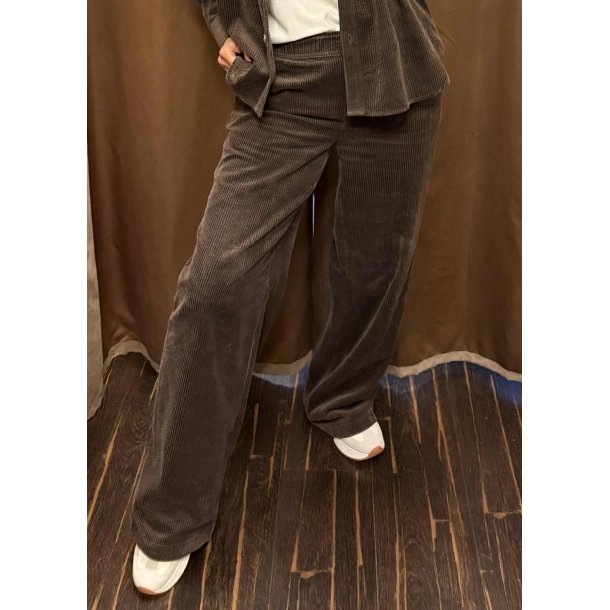 Gala mw re Wide Pants- Seal brown