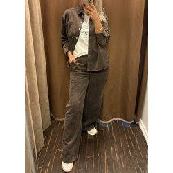 Gala mw re Wide Pants- Seal brown