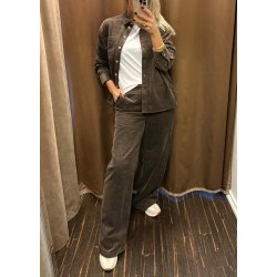 Gala mw re Wide Pants- Seal brown
