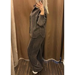 Gala mw re Wide Pants- Seal brown