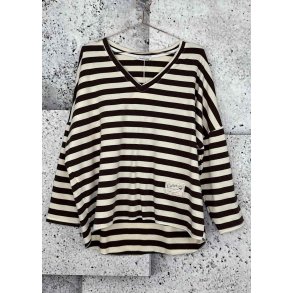 Garda Blouse- Brown White