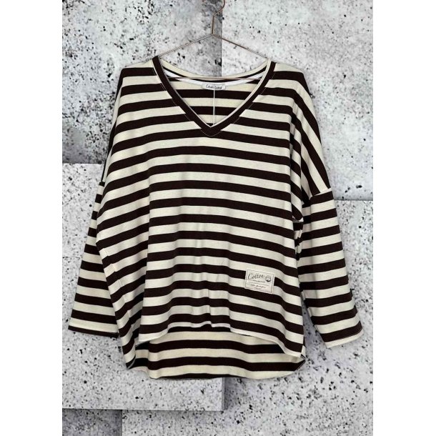 Garda Blouse- Brown White