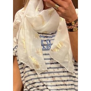 Golden Scarf- white