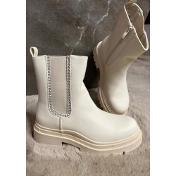 Gowin Ankle Boots- Beige