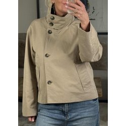Gro Re Short Jacket-Desert taupe