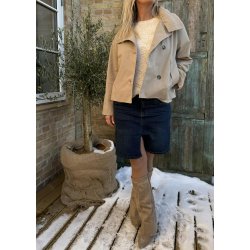 Gro Re Short Jacket-Desert taupe