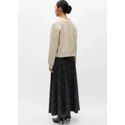 Gunvi L/S Knit Cardigan- Macadamia Melange
