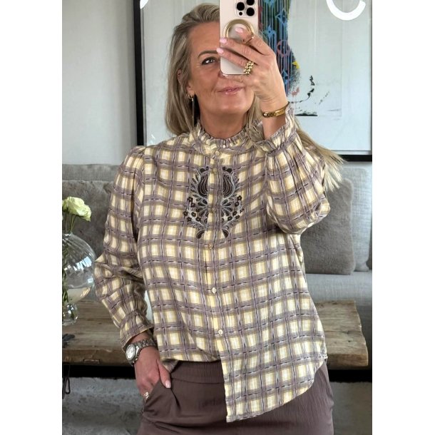 Hallie Check Shirt-Check