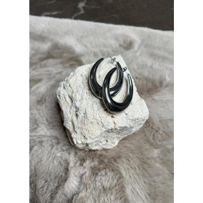 Small Hola Hoop 40x30mm- Silver