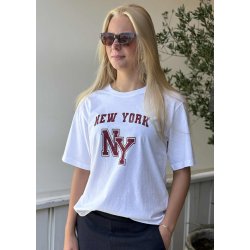 Heda Loose T-shirt- White bordeaux