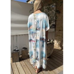 Ibiza Loose Pocket Dress- Turkis