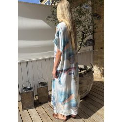 Ibiza Loose Pocket Dress- Turkis