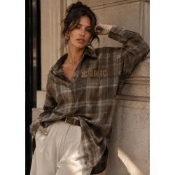Iconic Check Shirt- Brown PRE-ORDRE UGE 44