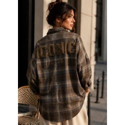 Iconic Check Shirt- Brown PRE-ORDRE UGE 44