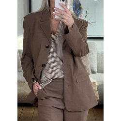 Inela l/s Lo Blazer-Cocoa Brown