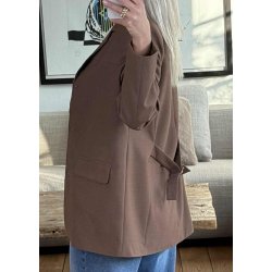 Inela l/s Lo Blazer-Cocoa Brown