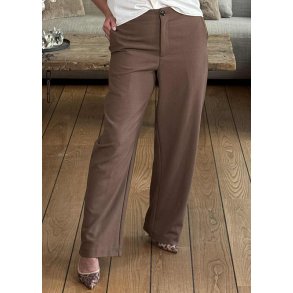 Inela Tailored Wide Pants-Cocoa Brown