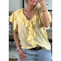 Ines Fringles Blouse- Yellow