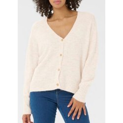 Iris V-neck Cardigan- Oatmeal Melange