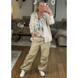 Iris V-neck Cardigan- Oatmeal Melange