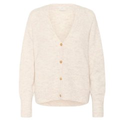 Iris V-neck Cardigan- Oatmeal Melange