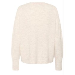 Iris V-neck Cardigan- Oatmeal Melange