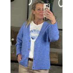 Iris V-neck Cardigan- Ultramarine