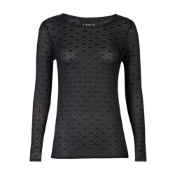 Isa Ls Lace Blouse -Black Small Big Hearts